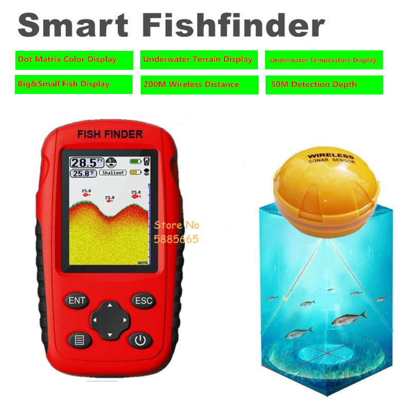جهاز سونار ذكي محمول لتحديد مو - مراجعة Fishing Boat Depth Finder وسعره