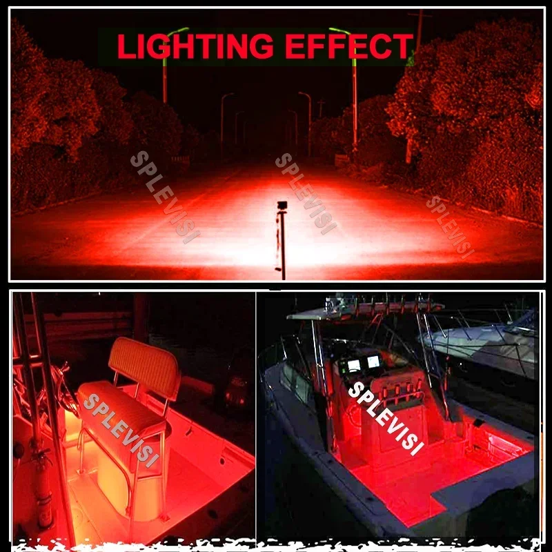 2x أضواء ملاحة LED بحرية حمراء - مراجعة Fishing Boat Navigation Light وسعره