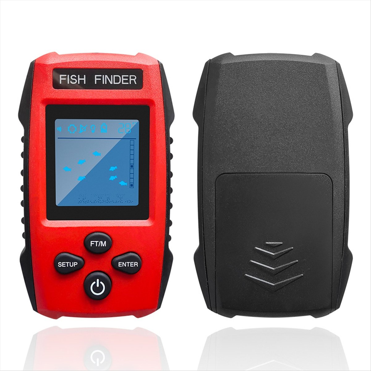 لون LCD صياد السمك السلكية محو - مراجعة Fishing Boat Depth Finder وسعره