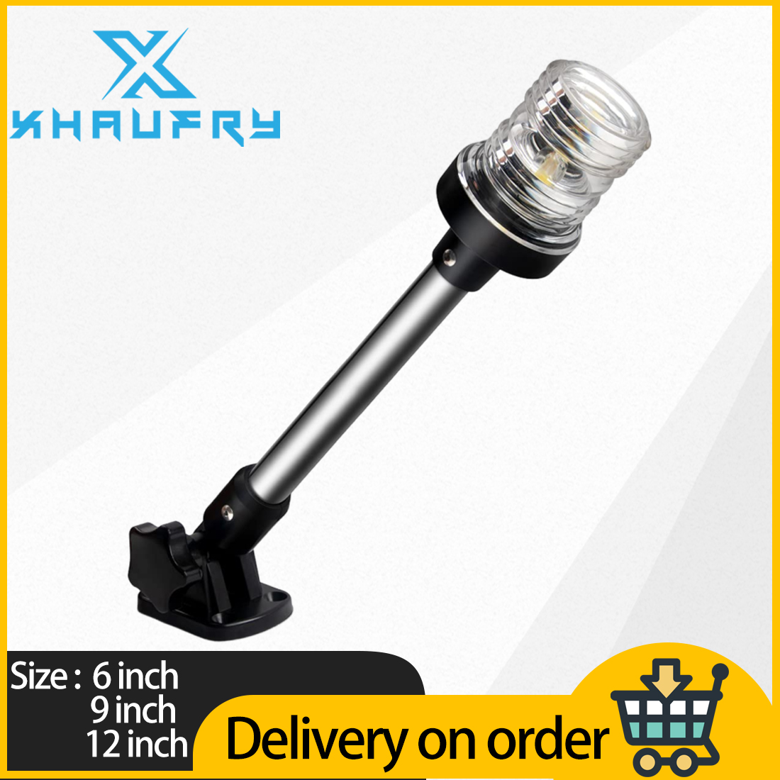 أضواء LED بيضاء قابلة للطي بزا - مراجعة Fishing Boat Navigation Light وسعره