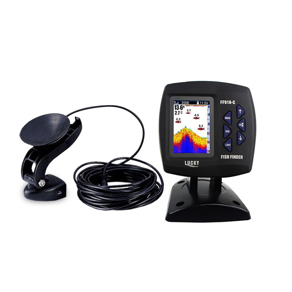 مكتشف سمك سلكي ثنائي التردد ،  - مراجعة Fishing Boat Depth Finder وسعره