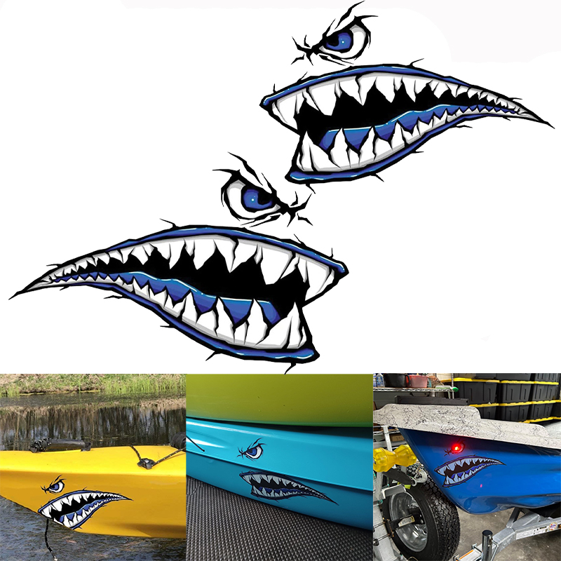 2 قطعة أسنان القرش الفم قارب م - مراجعة Fishing Boat Oar وسعره